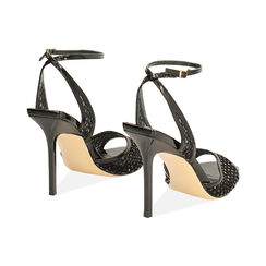 Sandales noires avec pierres talon 9,8 cm, Primadonna, 272131309TRNERO035, 004 preview