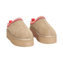 Scarponcini invernali taupe in camoscio con suola in gomma di 4,5 cm, Primadonna, 26N801253CMTAUP035, 003 preview