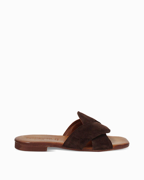 ZAPATOS FLAT SUEDE MORO, DK BROWN