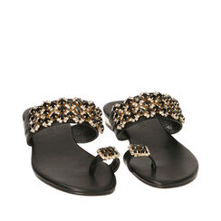 Sandalias flat joya negro, Primadonna, 194909955EPNERO036, 002a
