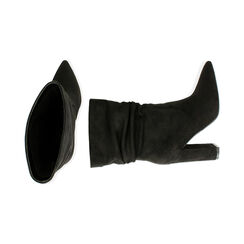 Ankle boots neri in microfibra, 10,5 cm , SALDI, 182134130MFNERO035, 003 preview