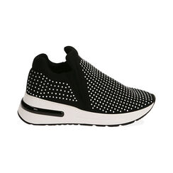 Slip-on en lycra noir/blanc avec strass, Primadonna, 202816502LYNEBI036, 001 preview