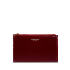 Cartera de mujer color cereza con cremallera, Primadonna, 255101005VECHERUNI, 001a