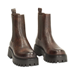 Boots Beatles brun foncé avec talon de 5 cm, Primadonna, 260628954EPMORO035, 003 preview