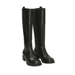 Bottes noirs, talon 4 cm, Special Price, 180621686EPNERO036, 002a