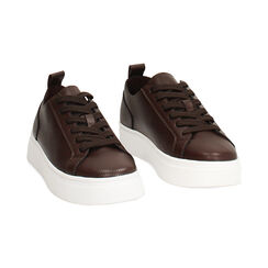 Zapatillas marr&oacute;n oscuro tac&oacute;n 3,5 cm, Primadonna, 270690203ELMORO035, 003 preview