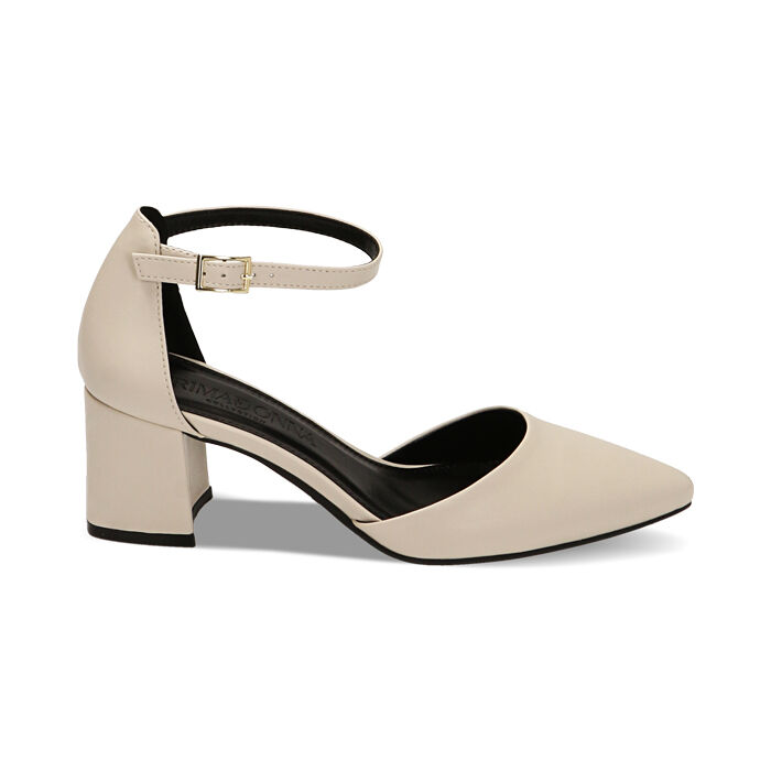 Décolleté beige, tacòn 6 cm, Primadonna, 224942231EPPANN035