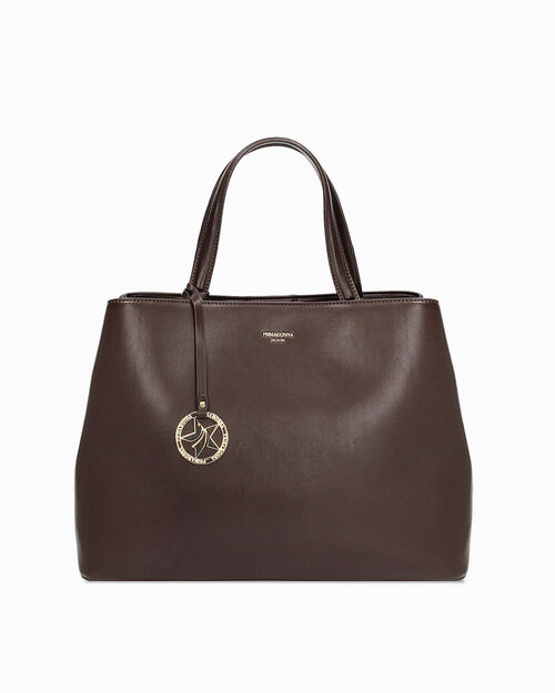 Bolso de mano marr&oacute;n oscuro con bandolera removible, DK BROWN