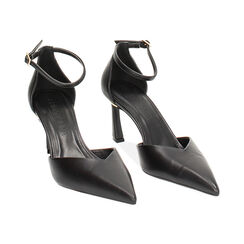 Décolleté Open shank nere a punta, tacco 7,5 cm, Primadonna, 242110616EPNERO037, 002 preview