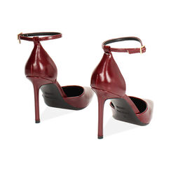 Décolleté open shank bordeaux con tacco di 9,5 cm, Primadonna, 262156402EUBORD036, 004 preview
