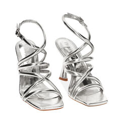 Sandales à talons argent en laminé, Primadonna, 234960811LMARGE038, 002 preview