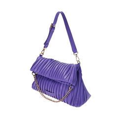 Borsa a spalla plissé lilla, Primadonna, 211906177EPLILLUNI, 002a