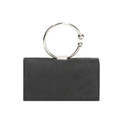 Minibag nera quadrata in raso, Primadonna, 235102425RSNEROUNI, 001 preview