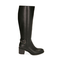Stivali neri, tacco quadrato 6 cm , Primadonna, 203069010EPNERO035, 001a