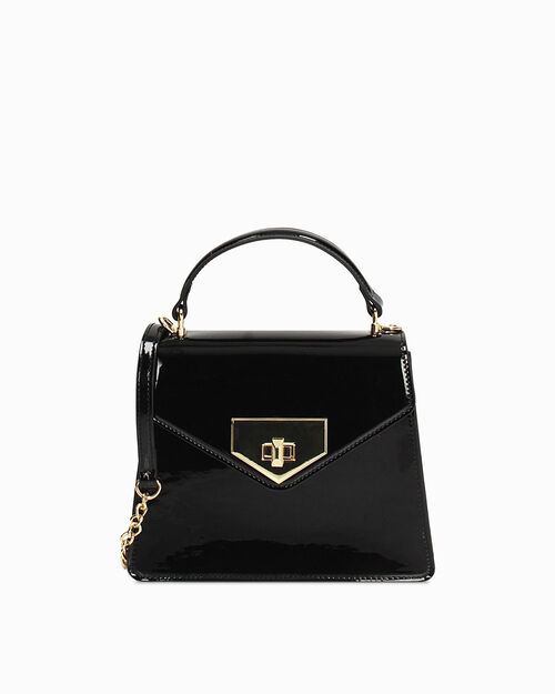 Mini bag nera con tracolla removibile, BLACK