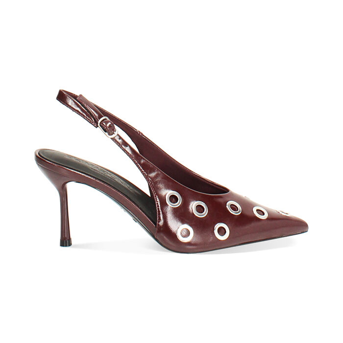 Salón destalonado burdeos con tacón de 7,95 cm, Primadonna, 26N195043EUBORD035