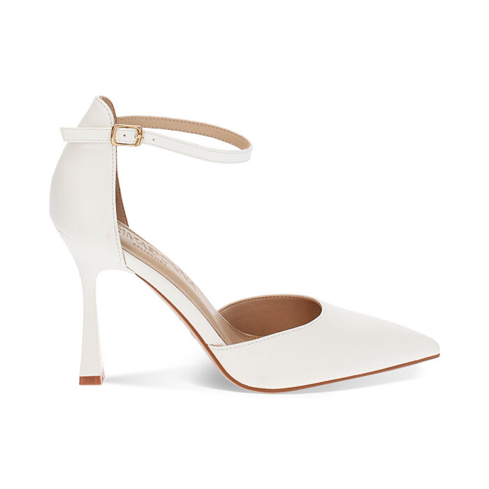 Décolleté open shank donna bianche, tacco 10 cm, Primadonna, 254934201EPBIAN036