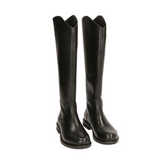 Bottes noires en cuir, Primadonna, 201442016PENERO036, 002a