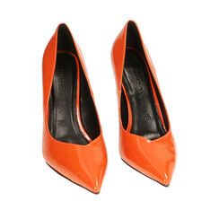 Décolleté arancio in naplack, tacco 10,5 cm , Primadonna, 202186102NPARAN036, 002a