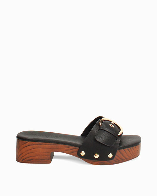 WOMEN SHOES CLOG SYNTHETIC NERO, BLACK