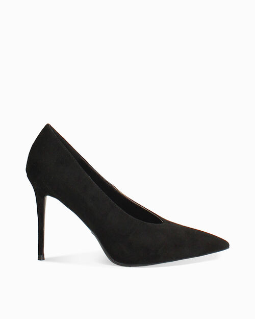 ZAPATOS SALON MICROFIBRA NERO, BLACK
