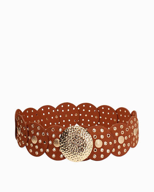 Cinturone marrone-oro, MULTI COLOR