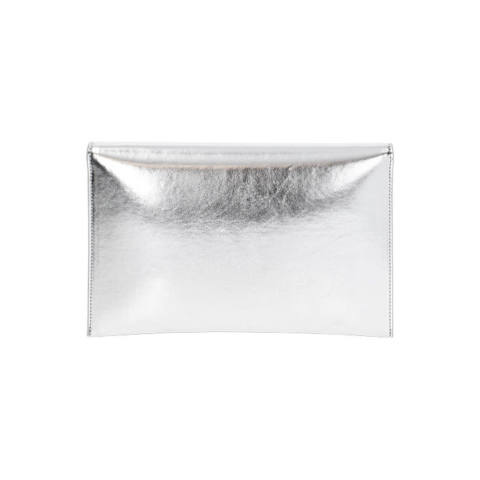 Borsetta Pochette A Busta Argento Pochette Donna Argento In