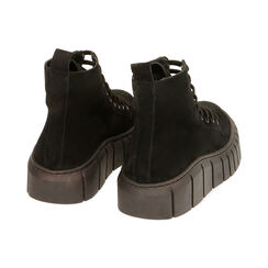 Sneakers nere in camoscio, platform 4 cm , Special Price, 18A504002CMNERO036, 004 preview