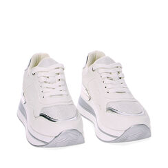 Sneakers bianco argento, Primadonna, 239330502EPBIAR038, 002a