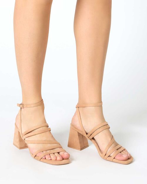 WOMEN SHOES SANDAL MICROFIBER TAUP, TAUPE