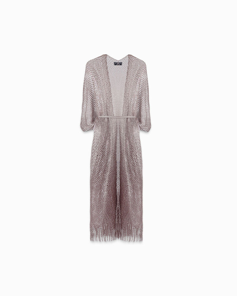 Poncho femme champagne en tissu image number null