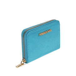 Portafogli celeste in raso, New Collection, 215122516RSCELEUNI, 002a
