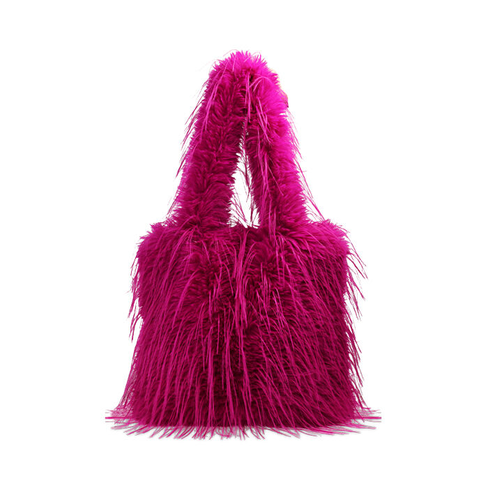 Sac a epaule fuchsia en fourrure Collection Primadonna Collection