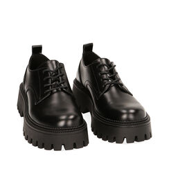WOMEN SHOES OXFORD SYNTHETIC-ABRADED NER, Primadonna, 227528983ABNERO037, 002a