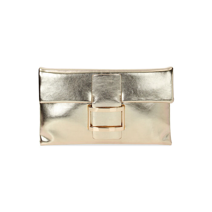 Pochette femme doree en lamine Primadonna Collection