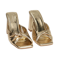Mules oro, tacco 8,5 cm , Scarpe, 192142202LMOROG036, 002 preview
