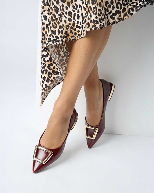 Ballerine bordeaux lucide, BURGUNDY