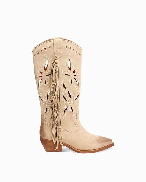 Botas taupe tac&oacute;n 5 cm, TAUPE