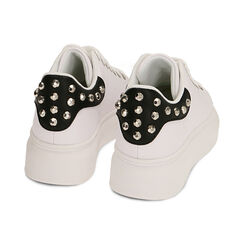 Sneakers bianco/nere con borchie, Primadonna, 212621192EPBINE035, 003 preview