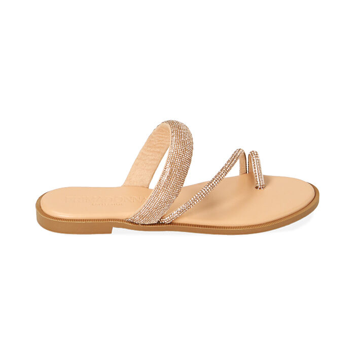 Ciabatte donna nude infradito con strass Primadonna Collection