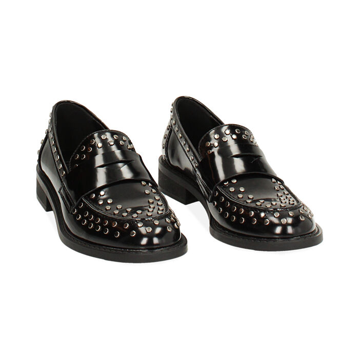 Mocassin noir cloute Collection Primadonna Collection
