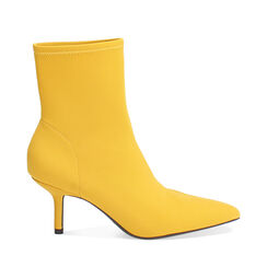 Tronchetti ocra elasticizzati con tacco da 7 cm, Primadonna, 264972601LYOCRA036, 001a