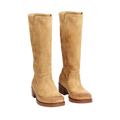 Biker in camoscio taupe, Primadonna, 273413702CMTAUP036, 002a