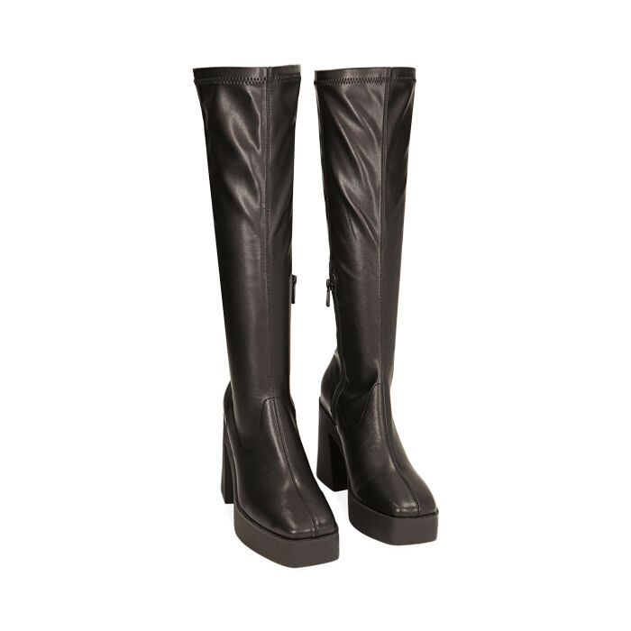 Stivali neri platform new arrivals