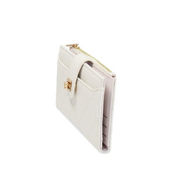 Cartera de mujer blanca con clip, Primadonna, 255102514EPBIANUNI, 002a