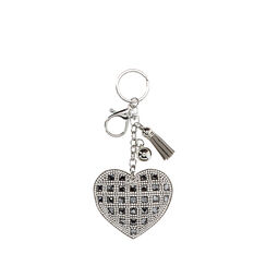 Llavero gris en forma de corazón, 240376537MPGRIGUNI, 001a