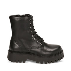 Anfibi neri, tacco 5 cm, Primadonna, 227528964EPNERO039, 001a