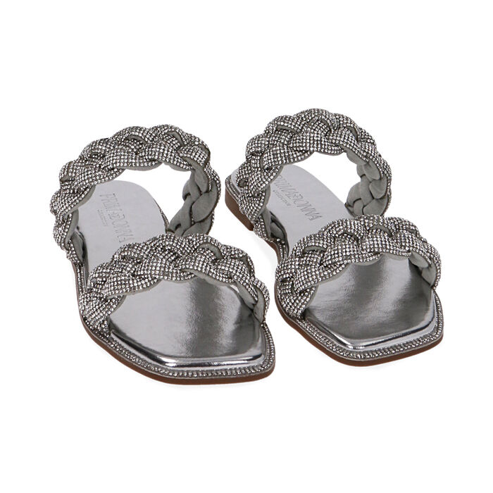 Ciabatte donna gioiello argento laminato Primadonna Collection