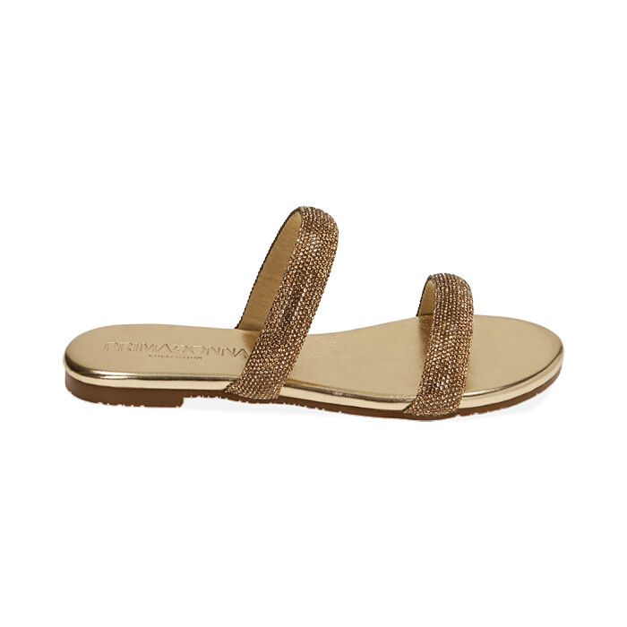 Sandali flat gioiello oro rosa, Primadonna, 214992851LMOROG035