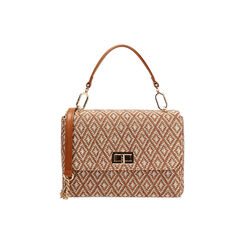 Mini bag donna cognac-beige in raffia, Primadonna, 255125664RFCOBEUNI, 001 preview